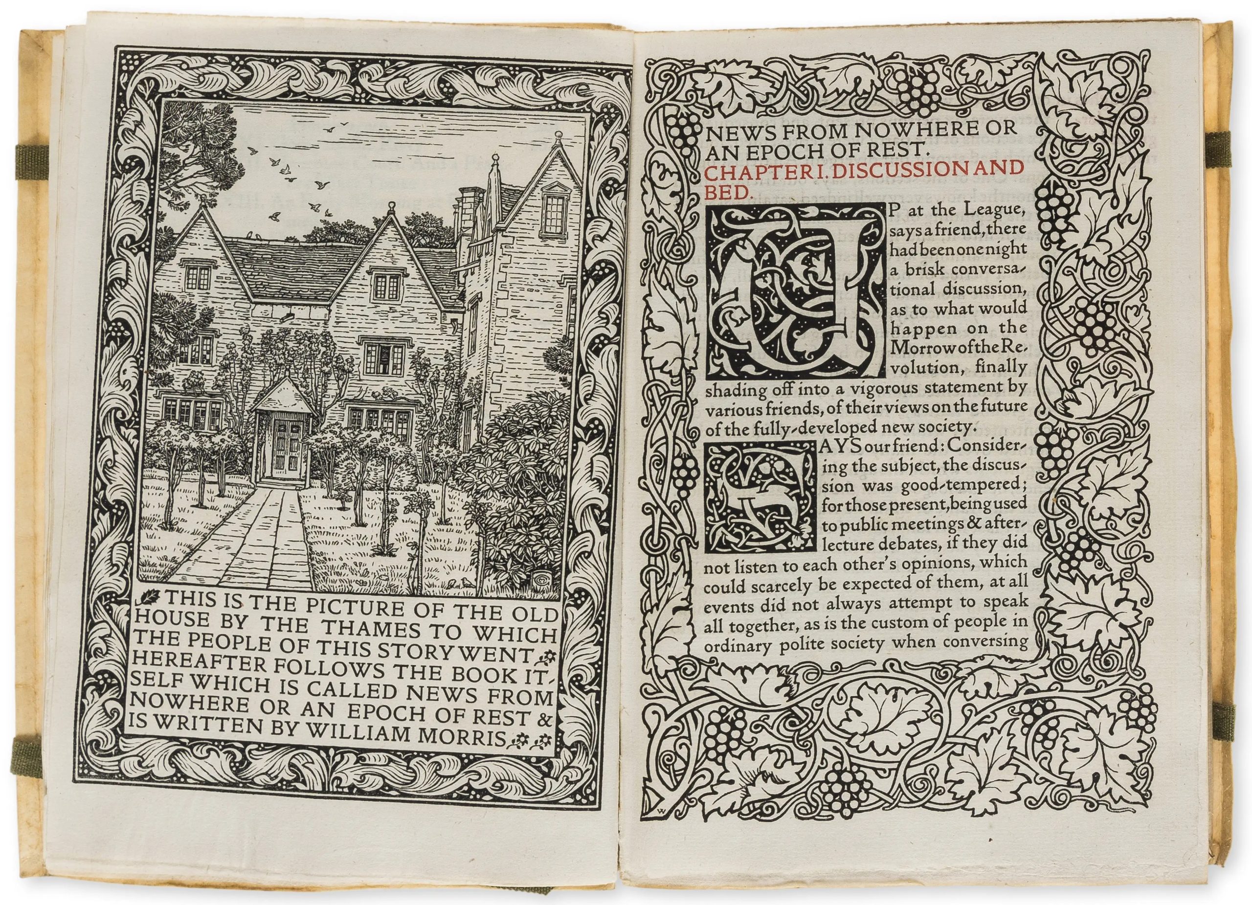 The opening pages of William Morris's novel